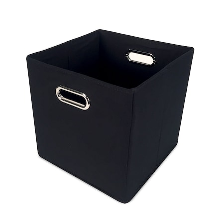 John Louis Home Fabric Bins, Canvas, Black, 11 in W BIN-C-C09